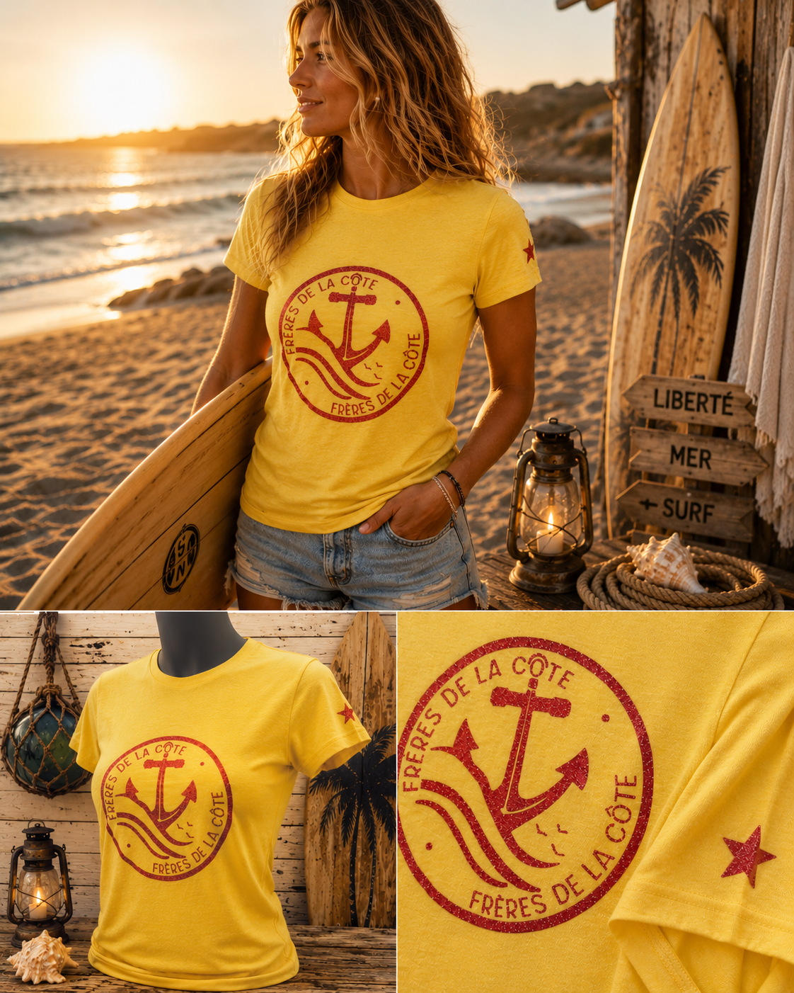 T.shirt Col Rond • Woman ®Frères de la Côte •BY MARINE