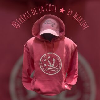 Sweat Capuche ®Frères de la Côte ⭑BY MARINE • Rose adulte • du S au 3 XL