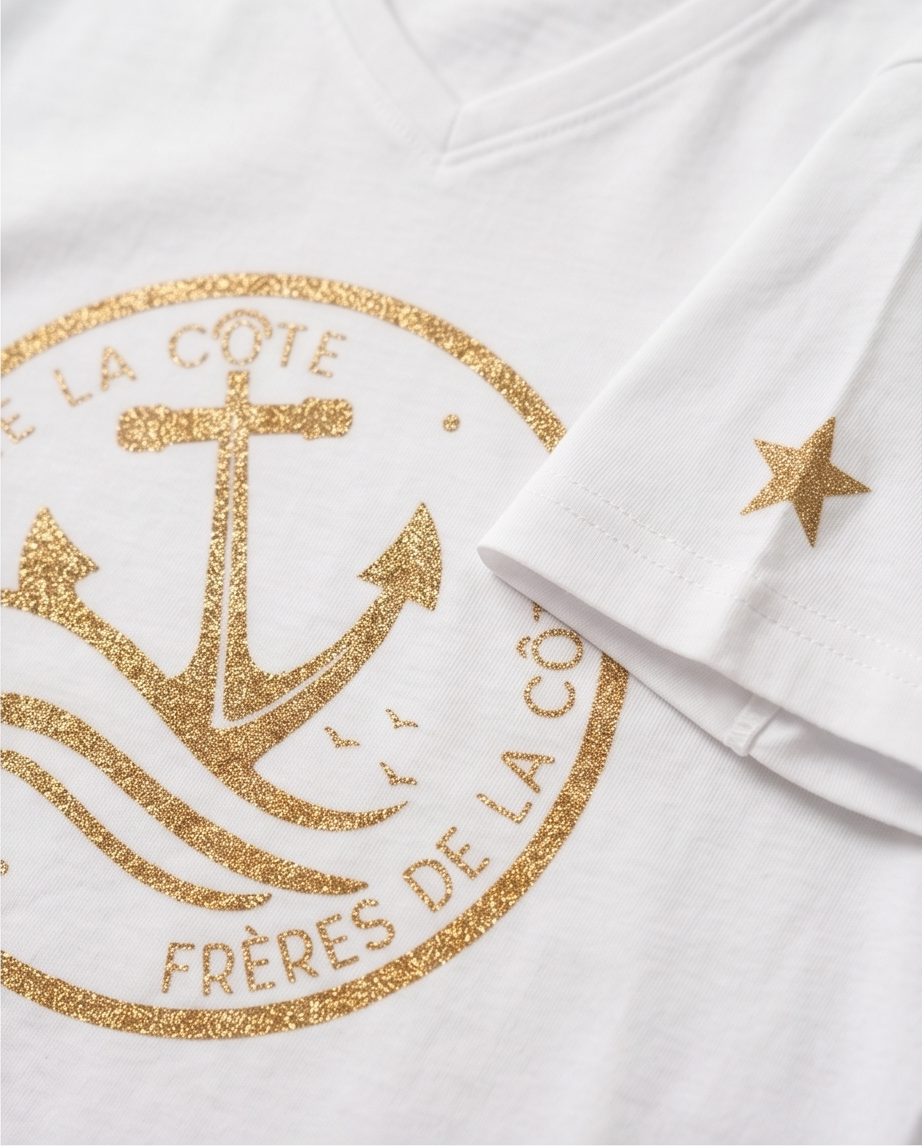 T.shirt CURVE •Col V •Woman ®Frères de la Côte • BY MARINE – Image 8