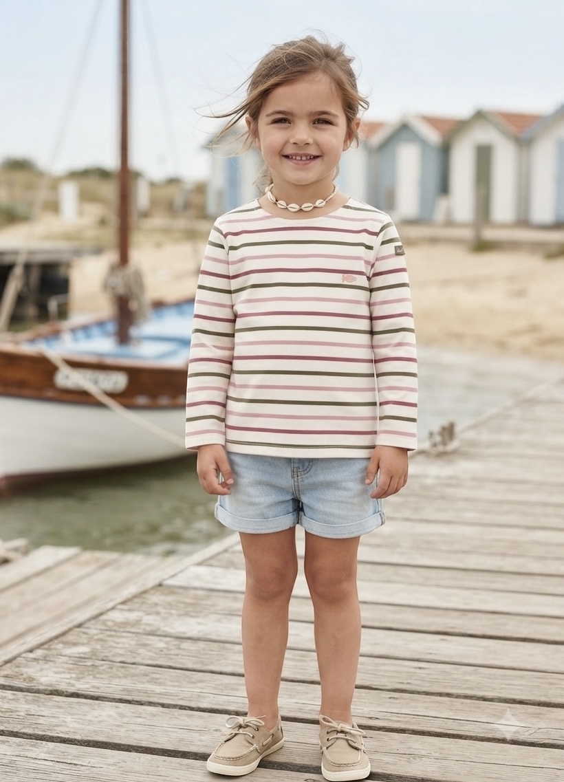 Marinière La Rochelle • 100% coton • Du 6 mois au 8 ans • Multi Co Girl