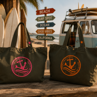 Sac Shopping ®Frères de la Côte ⭑BY MARINE • coton coloré • VEGAN