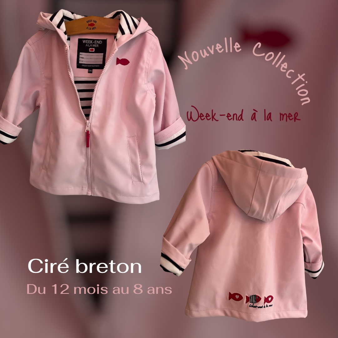 Ciré Breton • Rose Pâle • Doublé coton • Du 12 mois au 8 ans – Image 3