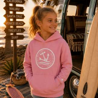Sweat Kids • ®Frères de la Côte ⭑BY MARINE• Rose Logo blanc du 1/2 au 12/14 ans