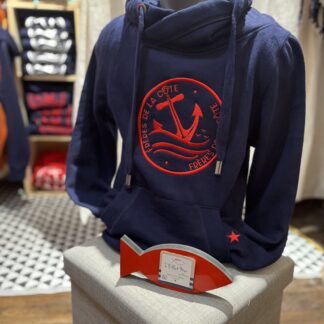 Sweat Le Bosco • ®Frères de la Côte ⭑BY MARINE • Navy Brodé Rouge • Unisexe