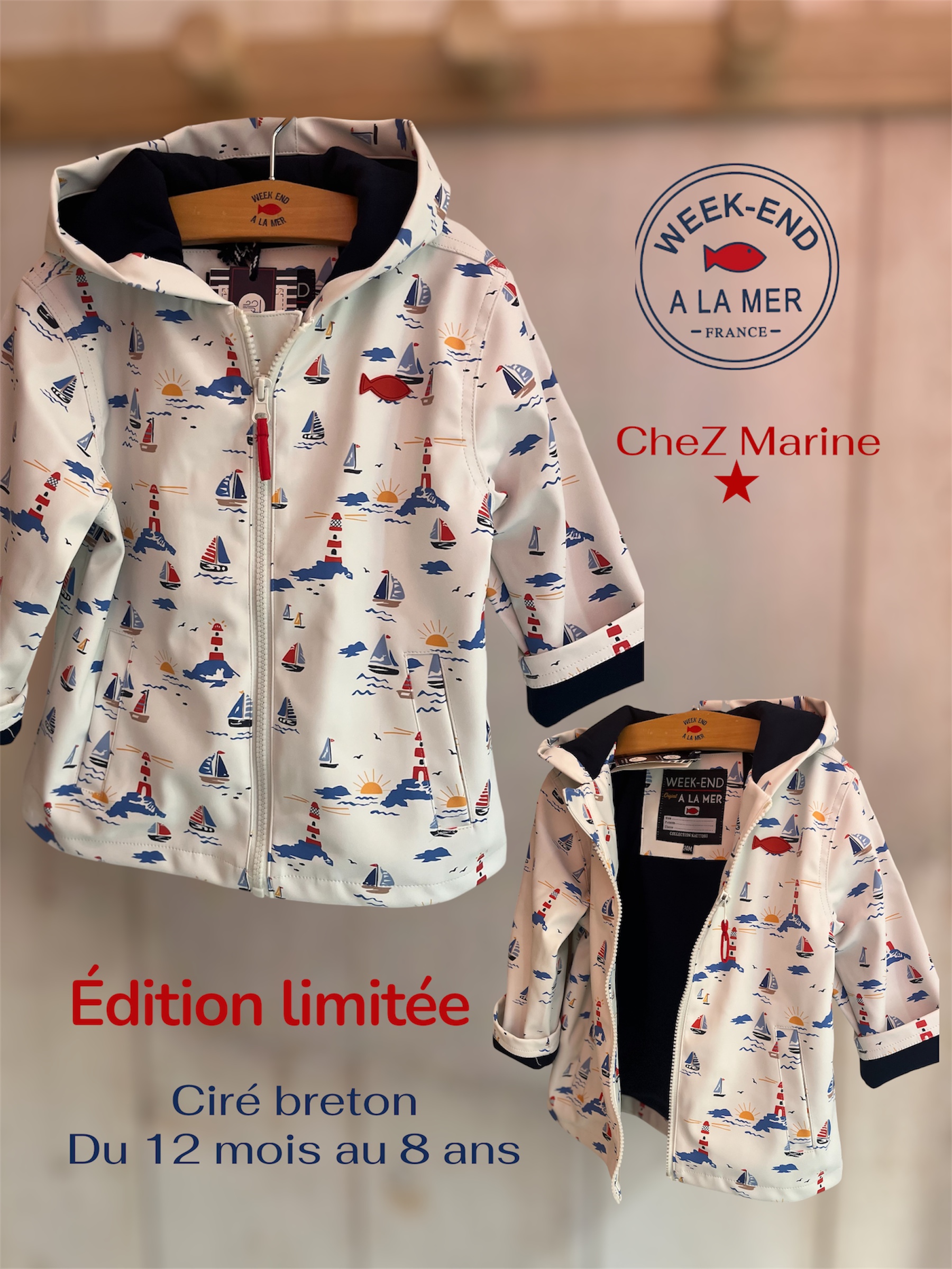 Ciré breton • ÉDITION LIMITÉE • unisexe • Imprimé Bateaux