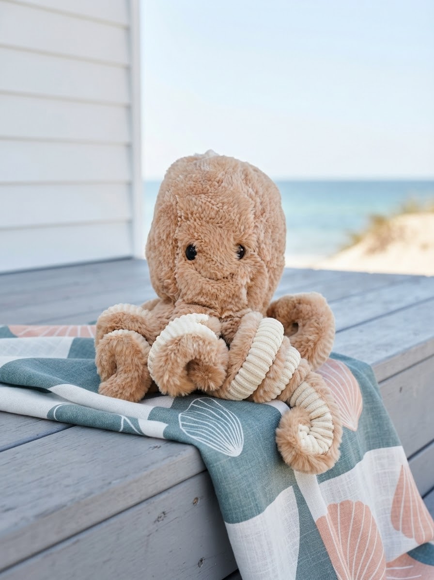 Doudou Poulpe Marin • Tout doux • Beige