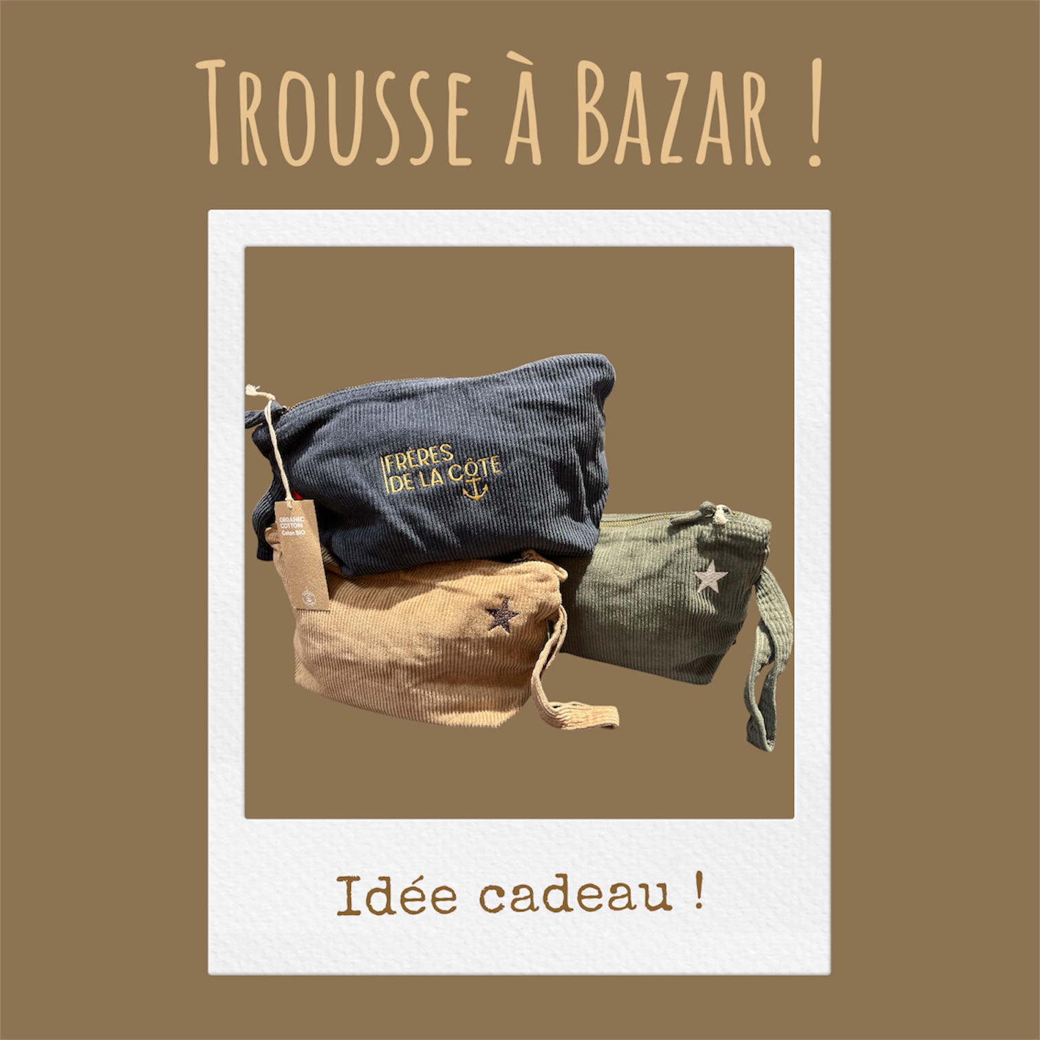 Trousse à Bazar • pochette écoresponsable velours • Brodée ®Frères de la Côte ⭑ BY MARINE – Image 7