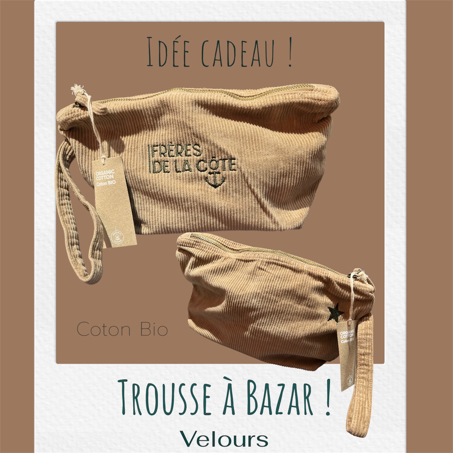 Trousse à Bazar • pochette écoresponsable velours • Brodée ®Frères de la Côte ⭑ BY MARINE – Image 10