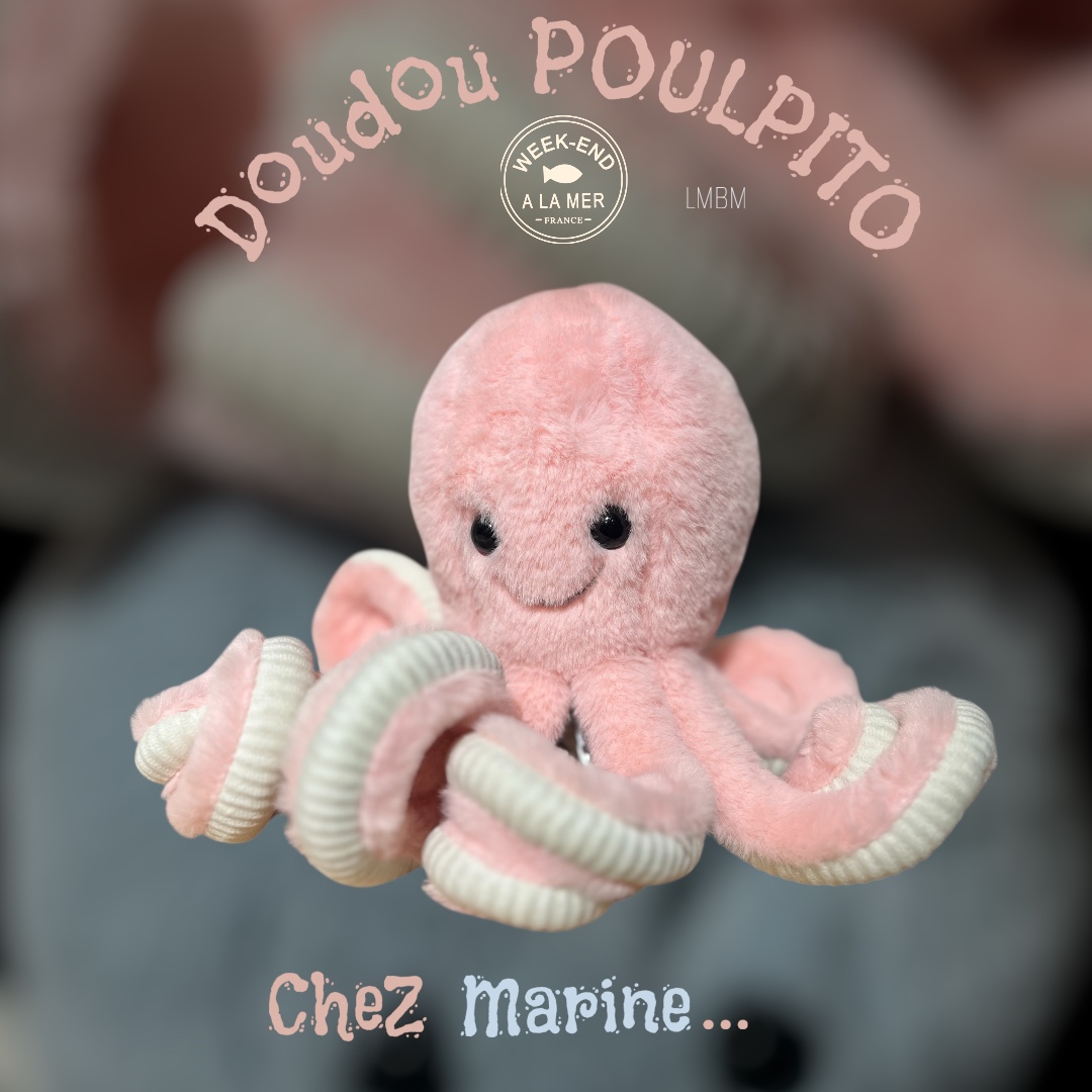 Doudou Poulpe Marin • Tout doux • Rose & Bleu – Image 2
