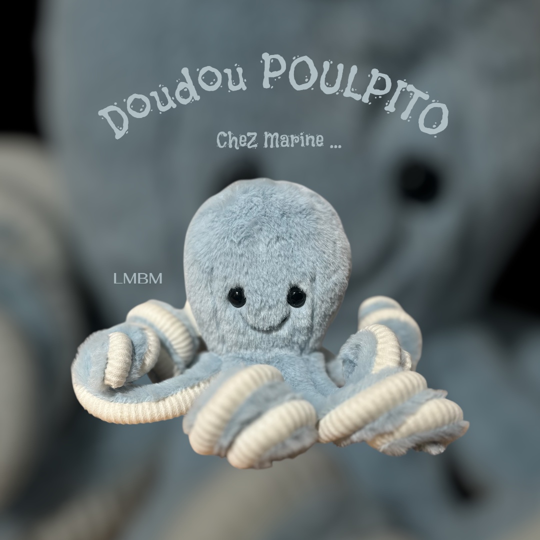 Doudou Poulpe Marin • Tout doux • Rose & Bleu – Image 4