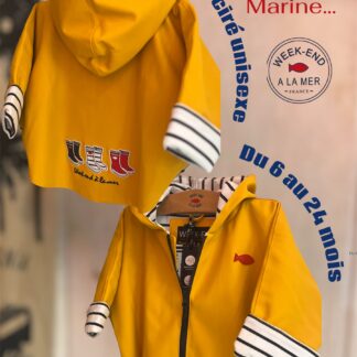 Ciré forme cape • Jaune • du 6 au 24 mois • Week-end à la mer