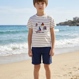 T.shirt Compétitif • rayé broderie voile • du 6 mois au 8 ans