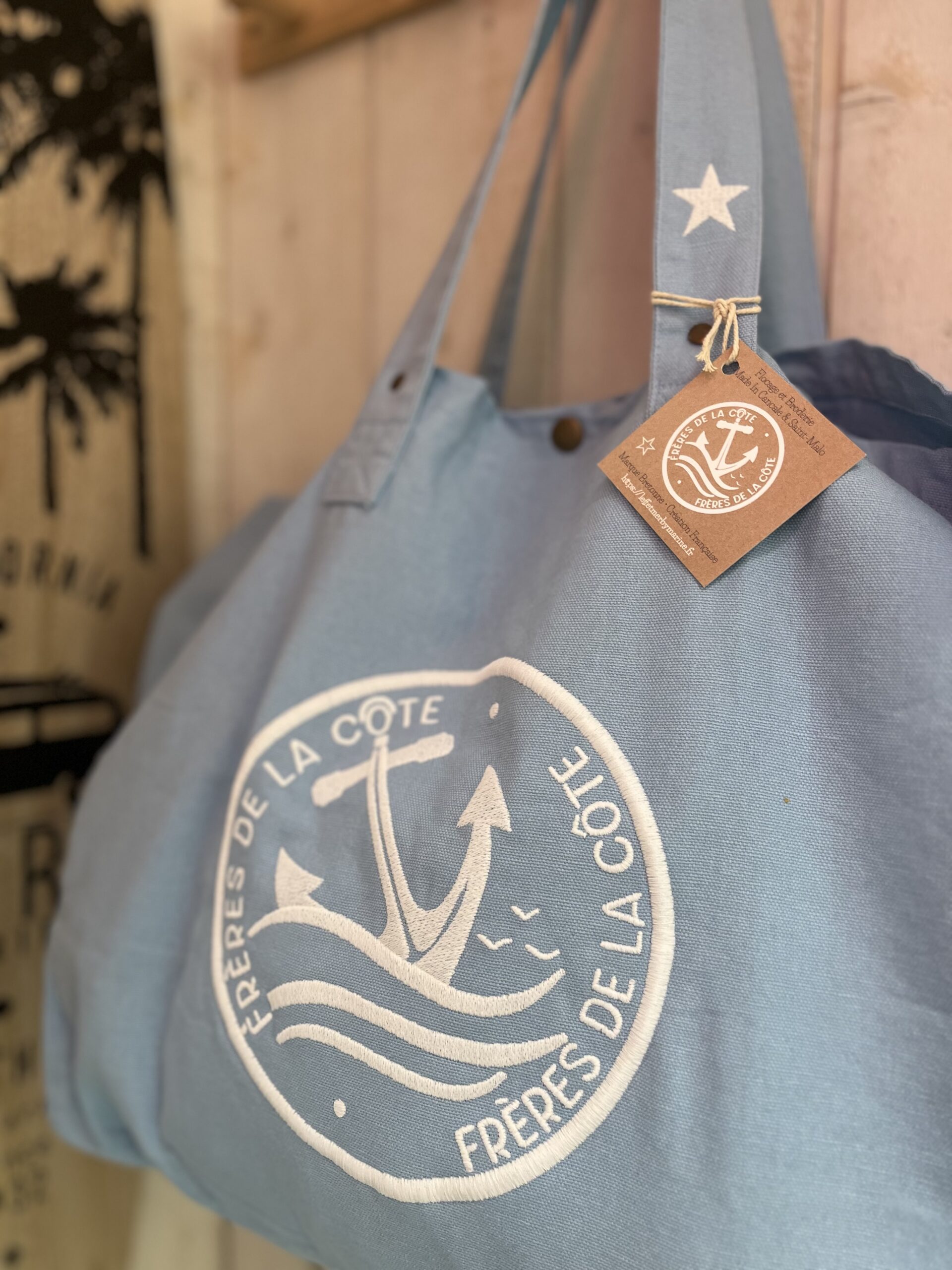 Sac shopping ®Frères de la Côte ⭑ BY MARINE • 100% coton – Image 2