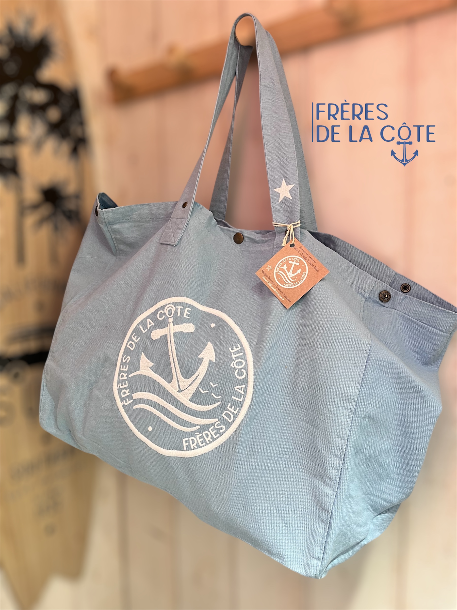 Sac shopping ®Frères de la Côte ⭑ BY MARINE • 100% coton