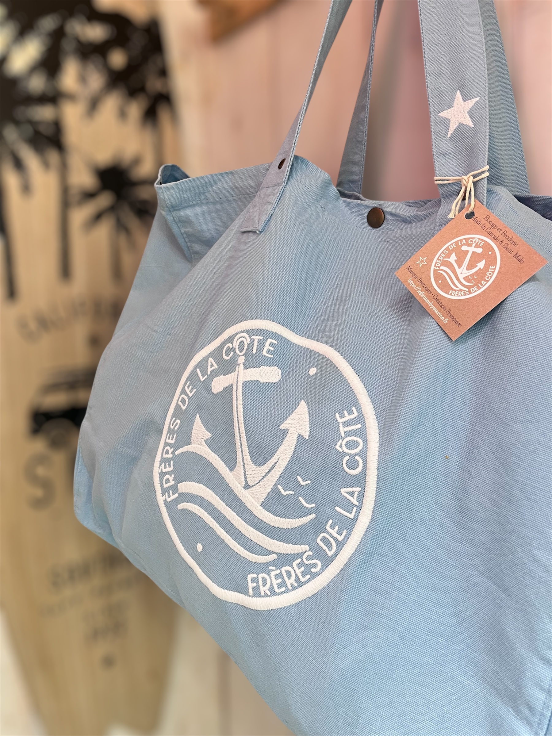 Sac shopping ®Frères de la Côte ⭑ BY MARINE • 100% coton – Image 3