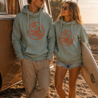 Sweat Le Bosco ®Frères de la Côte ⭑BY MARINE • Green brodé Corail