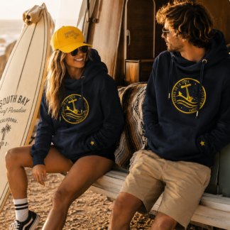 Sweat Le Bosco ®Frères de la Côte ⭑BY MARINE • Navy brodé Jaune•du XS au XXL