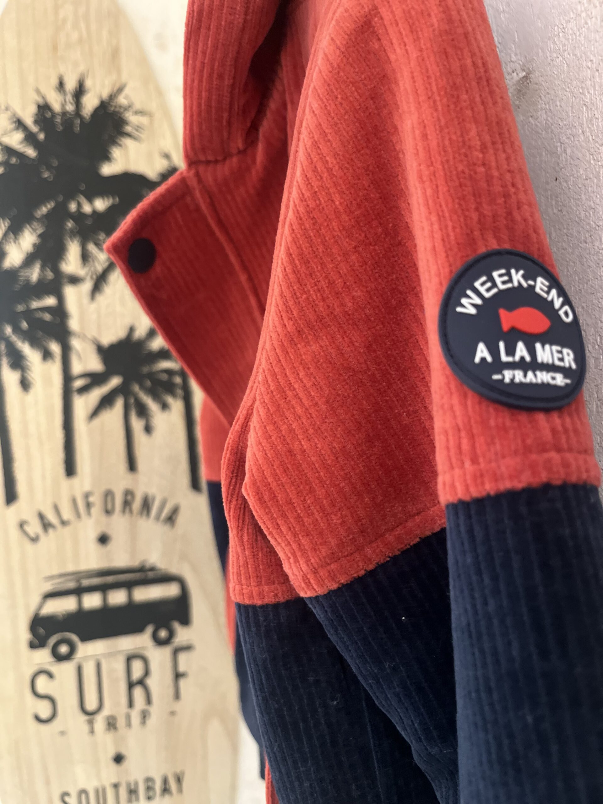 Veste en velours côtelé doublée Polaire • Week-end à la mer •du 12 mois au 8 ans bicolore – Image 8