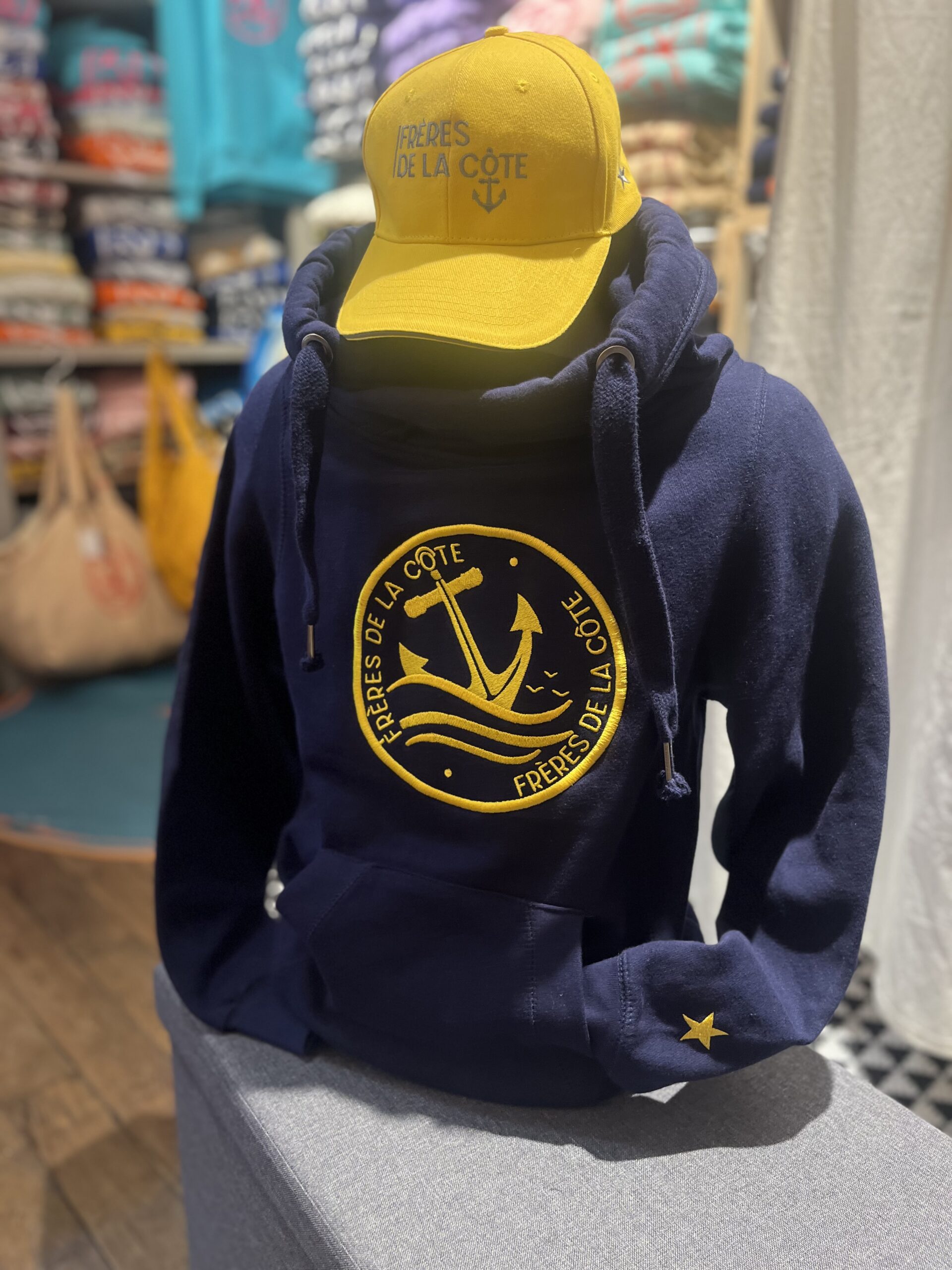 Sweat Le Bosco ®Frères de la Côte ⭑BY MARINE • Navy brodé Jaune•du XS au XXL – Image 5