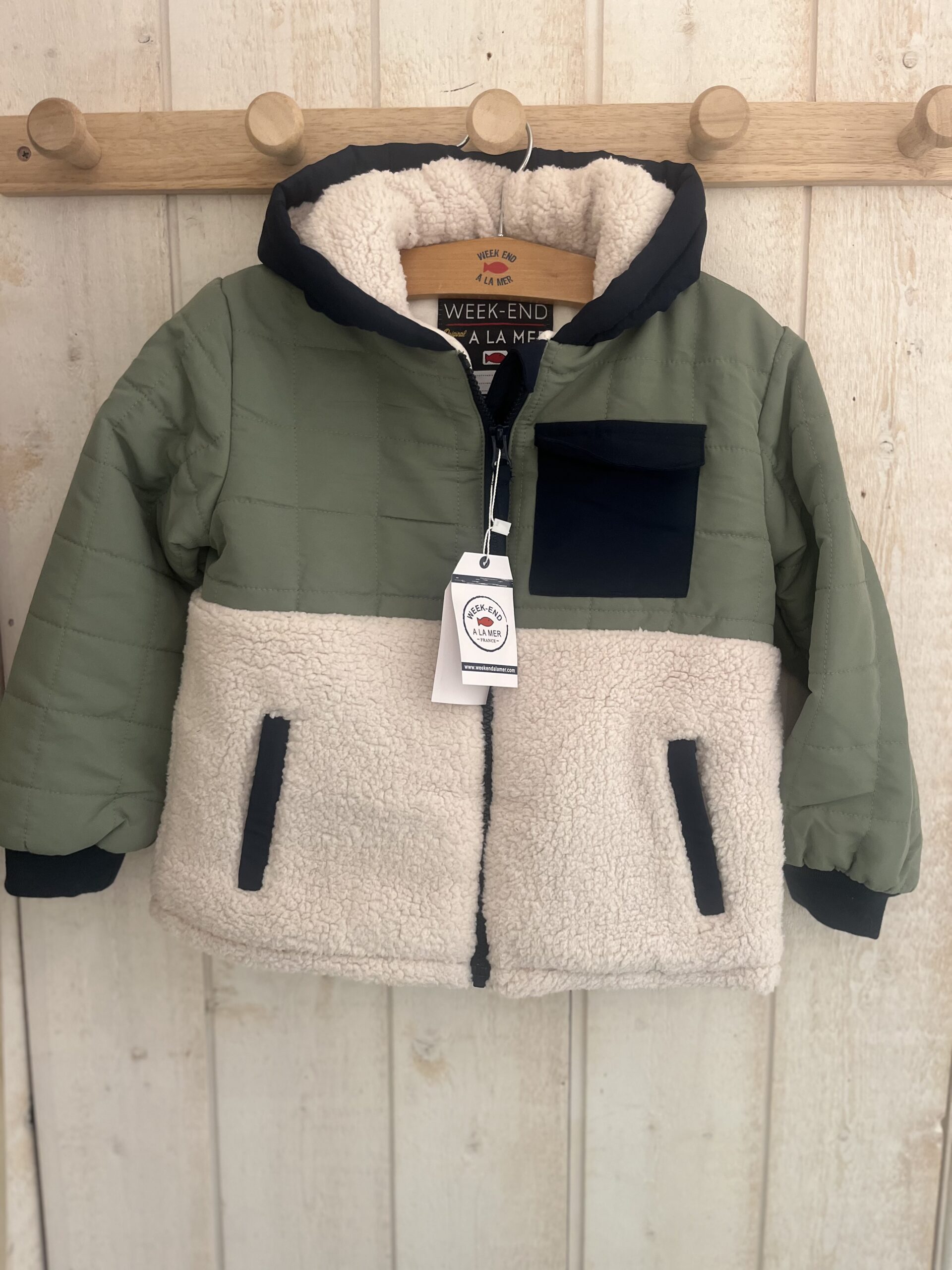 Veste bicolore polaire • Signée Week-end à la mer • Du 3 au 8 ans – Image 4