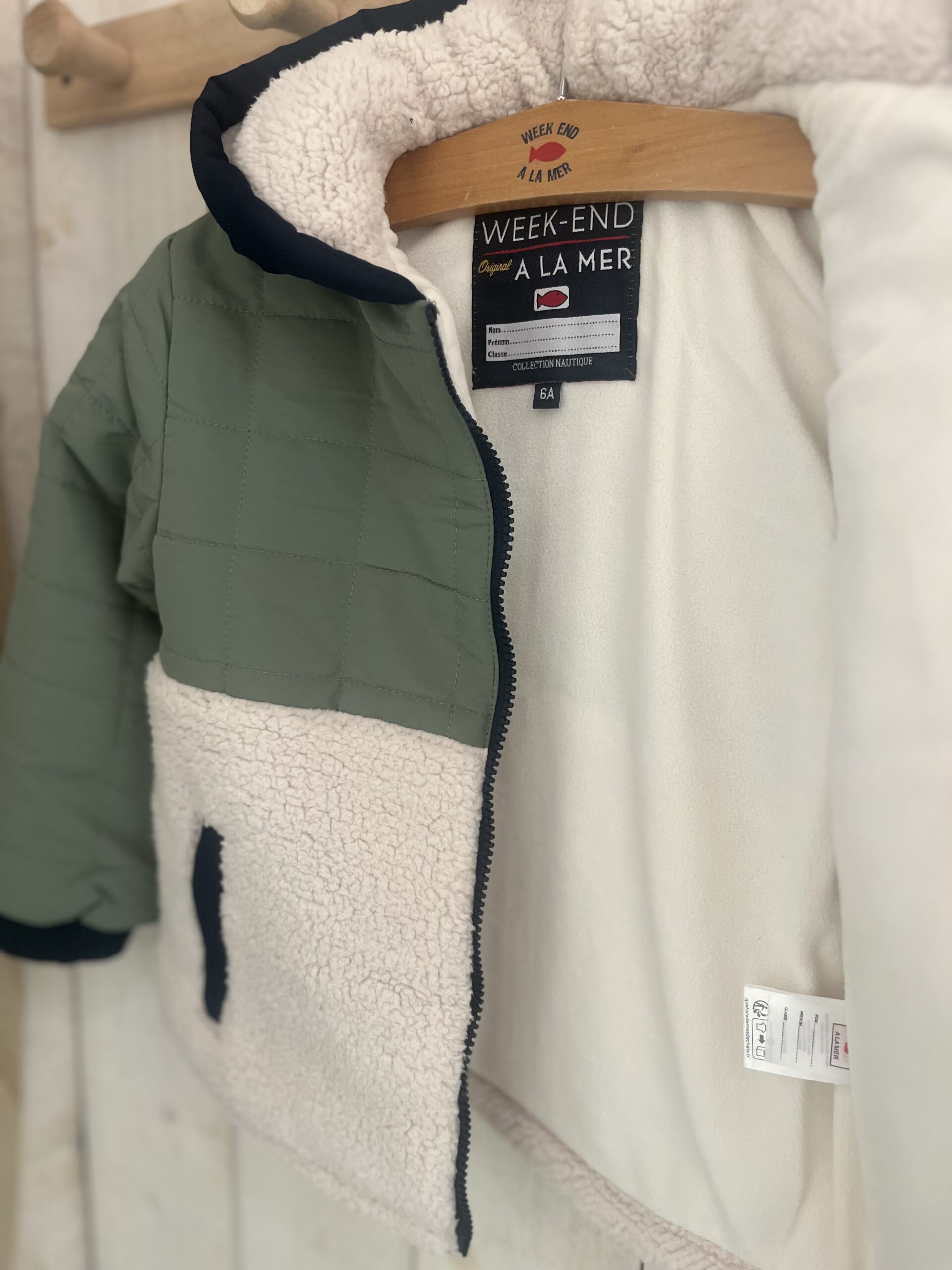 Veste bicolore polaire • Signée Week-end à la mer • Du 3 au 8 ans – Image 2