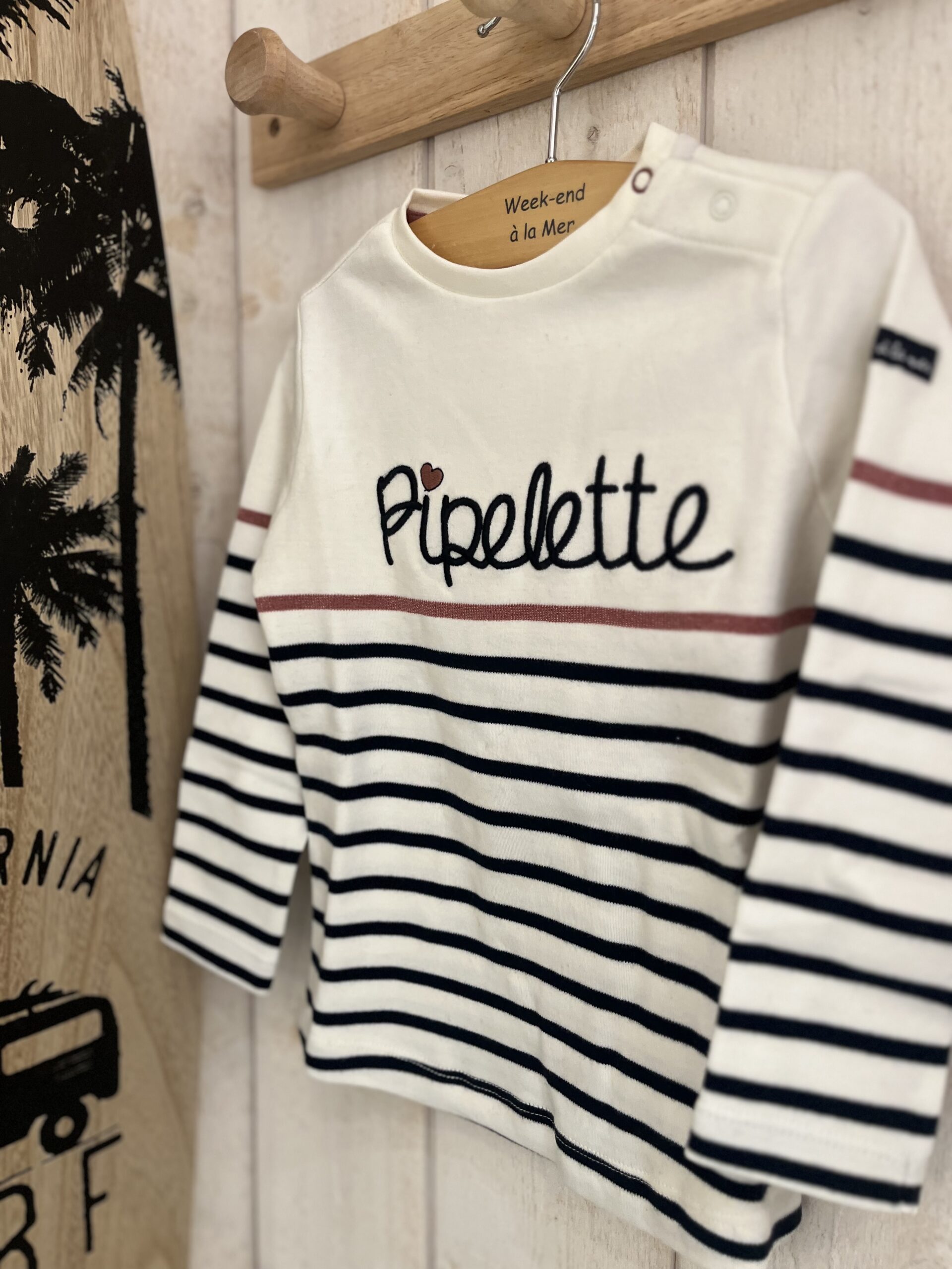 Marinière Pipelette • 100% coton du 6 mois au 8 ans • Week-end à la mer (Copie) – Image 6